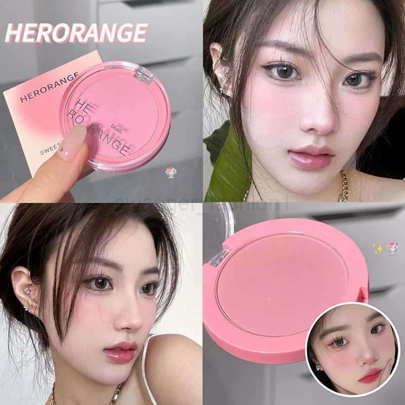Milk Pink Powder Blush Contour Silky Smooth Blusher Nude Apricot Natural Brighten Skin Tone Makeup Tint Blush Cream CosmeticsB240722