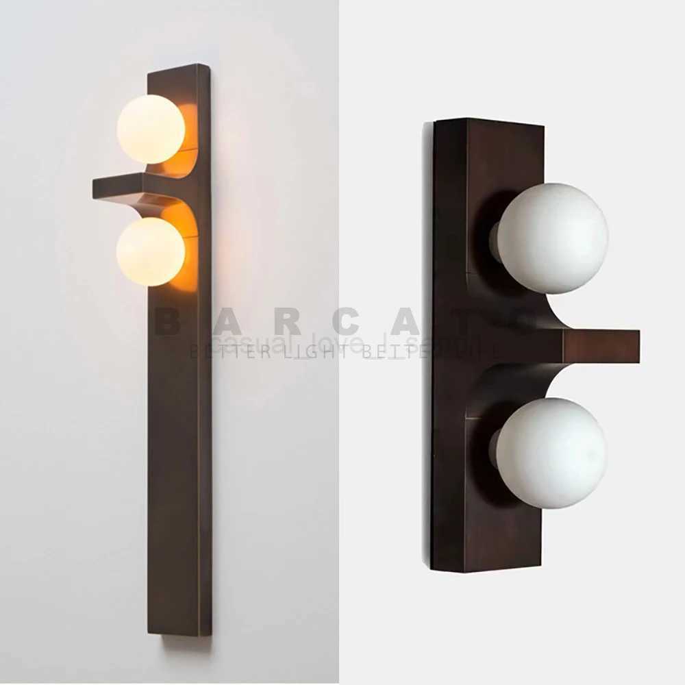 Long Wall Lamp Brushed Metal Quality Beside Light Sconce Home Decoration Minimalist Creative Double Head Wall lamp LED LightingCL240722