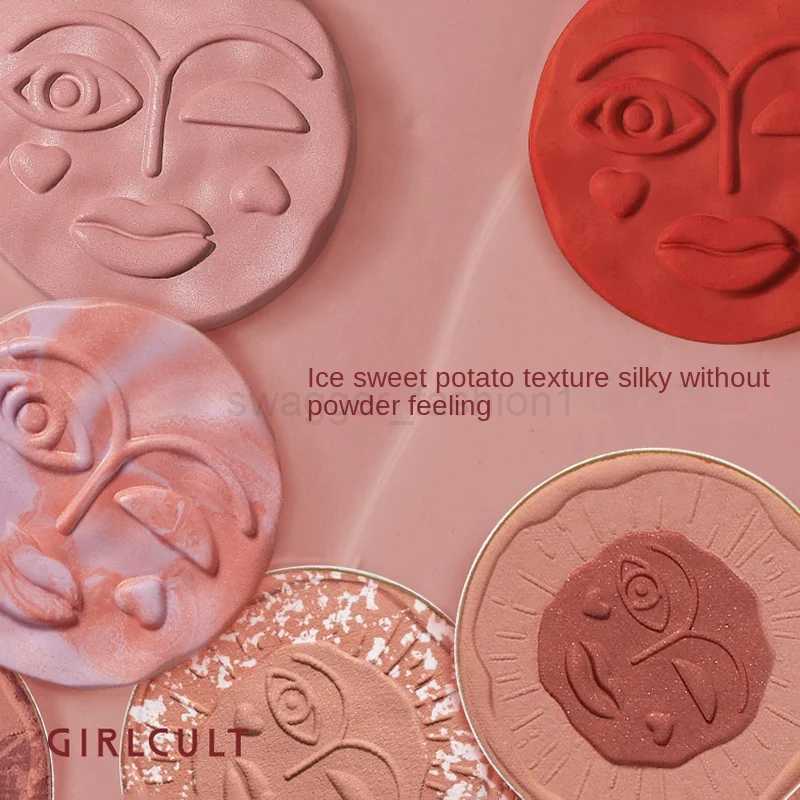 Girlcult Emotional Blush Highlighter Matte Fine Shimmer Blusher Face Cute Makeup Korean Cheek Pressed PowderB240722