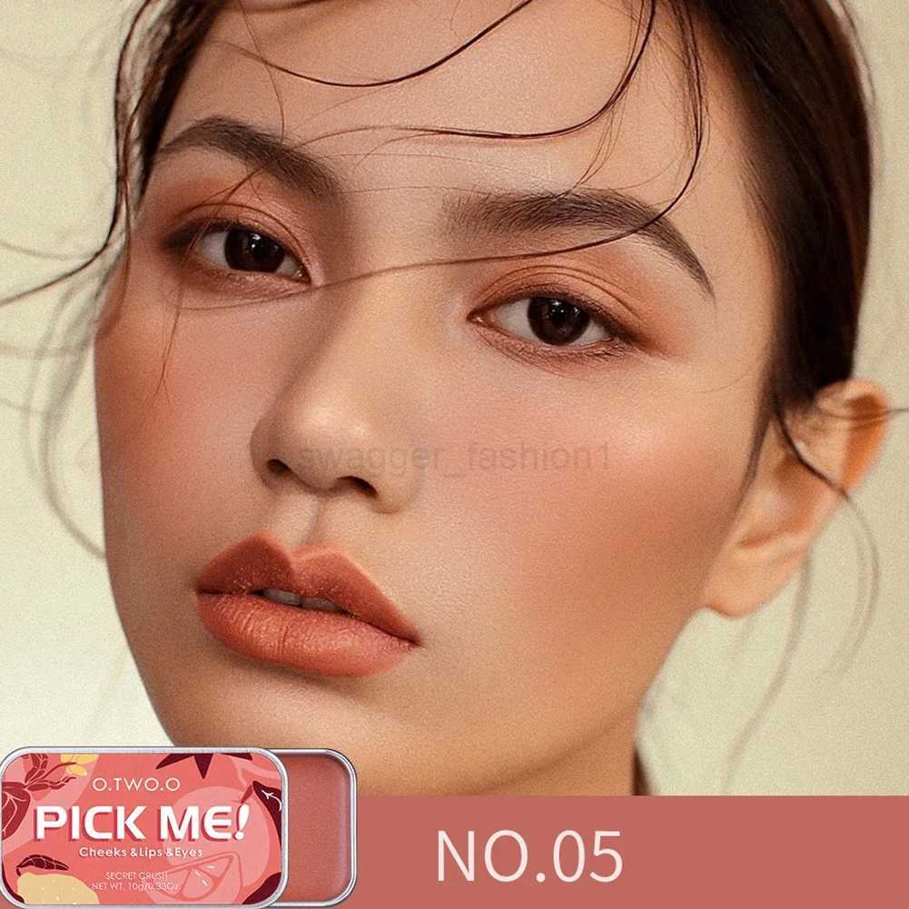 3 In 1 Makeup Clay Lipstick Blush Soap Eyeshadow Palette Waterproof Lip soap Matte Nude Lip Tint Face Blush CosmeticsB240722