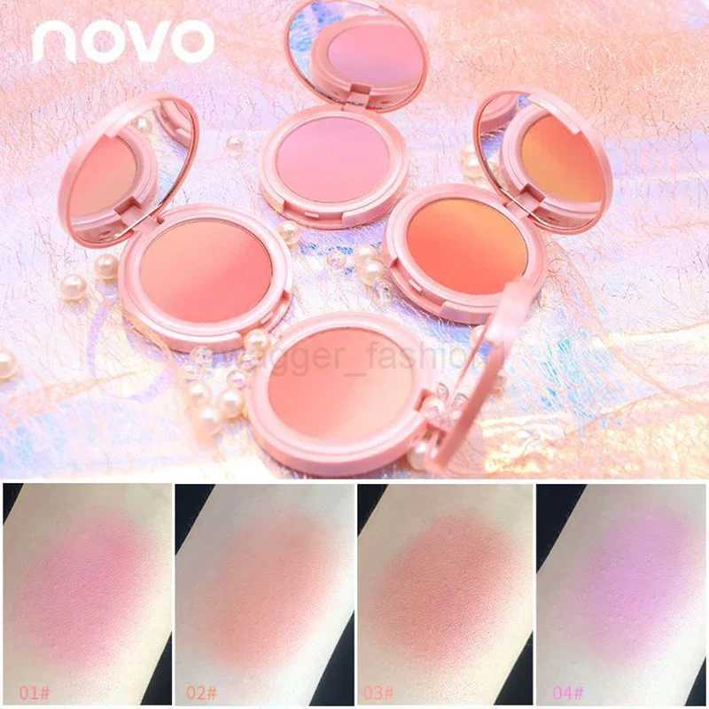 NOVO Gradient Blush Pallete 4 Color Peach Face Mineral Pigment Cheek Blusher Powder Makeup Contour Shadow Pink Blusher CosmeticsB240722