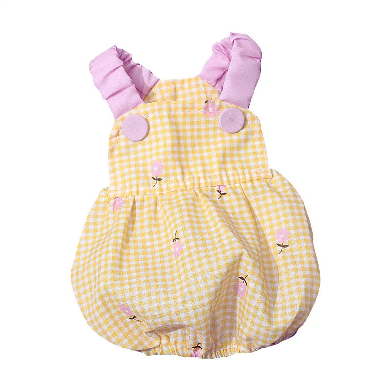 Summer floral plaid dress pet dog clothing pendant ski suit vest cute Chihuahua print 240722 H260129