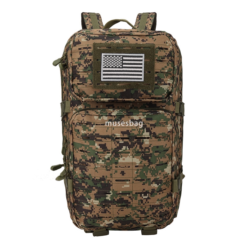 New Oxford cloth material large capacity 45L new 3P tactical backpack laser punching tactical camping camping backpack