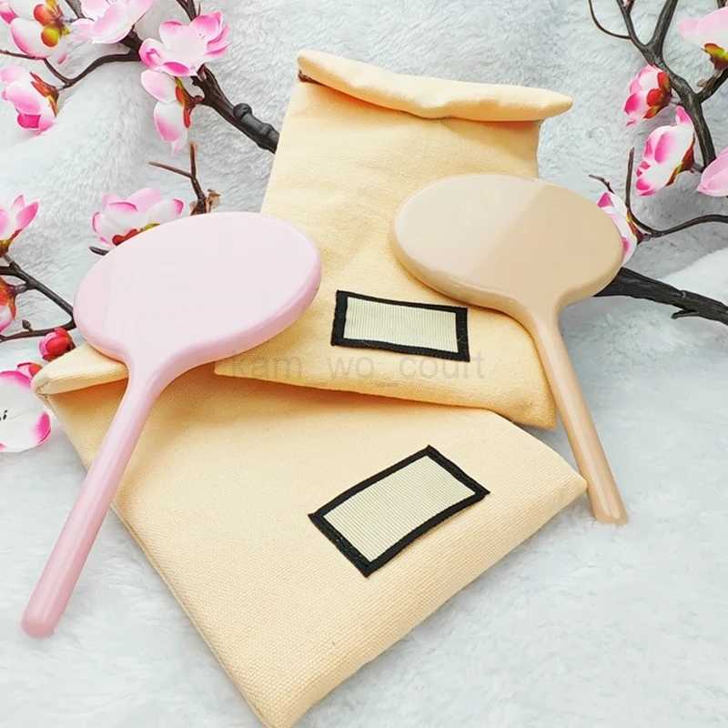 Eyelash Extension Handheld Makeup Mirror Oval Makeup Vanity Mirror With Handle Hand Mirror SPA Salon Compact MirrorsM240722