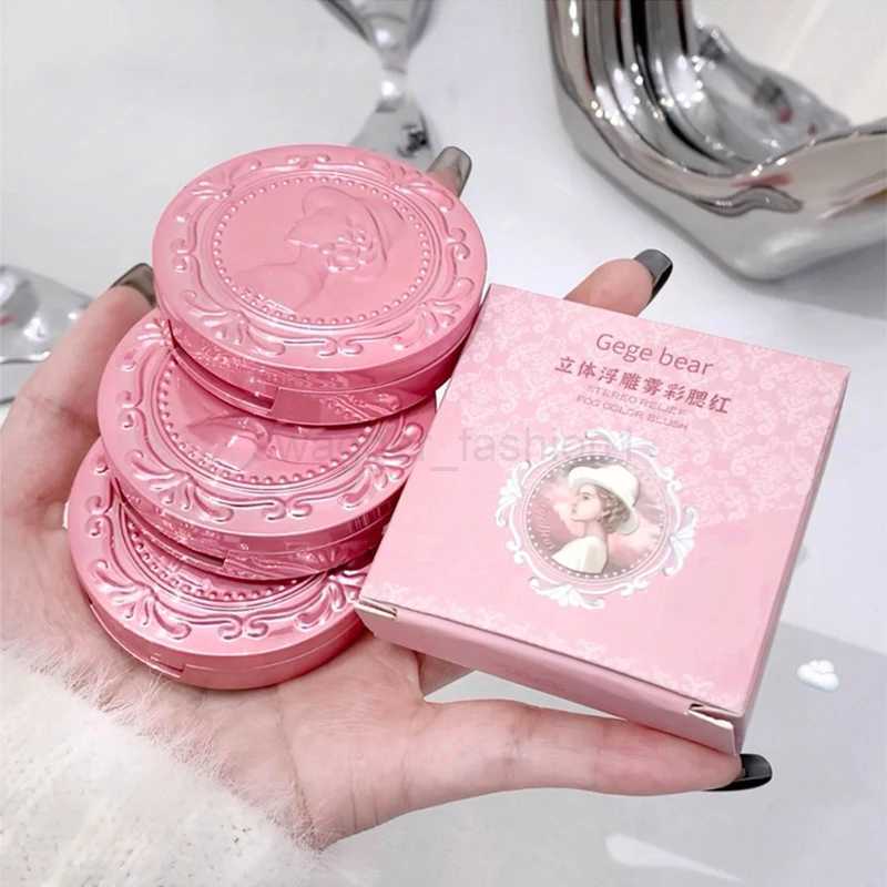 Embossed Blusher Matte Monochrome Natural Makeup Facial Cheek Contour Peach Blush Palette Powder Cosmetics Brightening RougeB240722