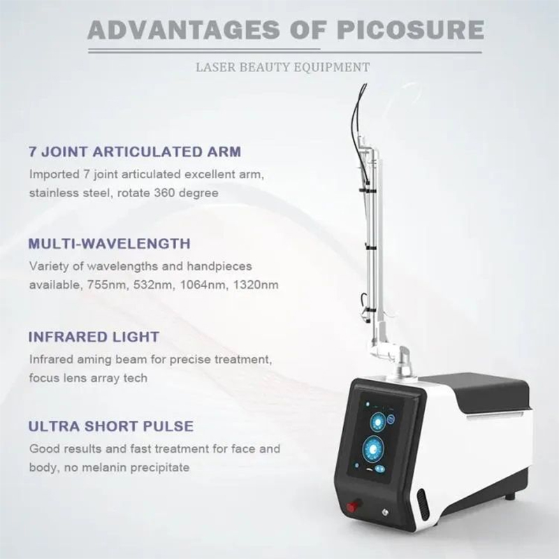 Spa Salon Clinic Use Q Switch Nd Yag Laser Tattoo Removal Skin Rejuvenation Picosecond Carbon Peeling Remove Dark Spot Acne Therapy Machine