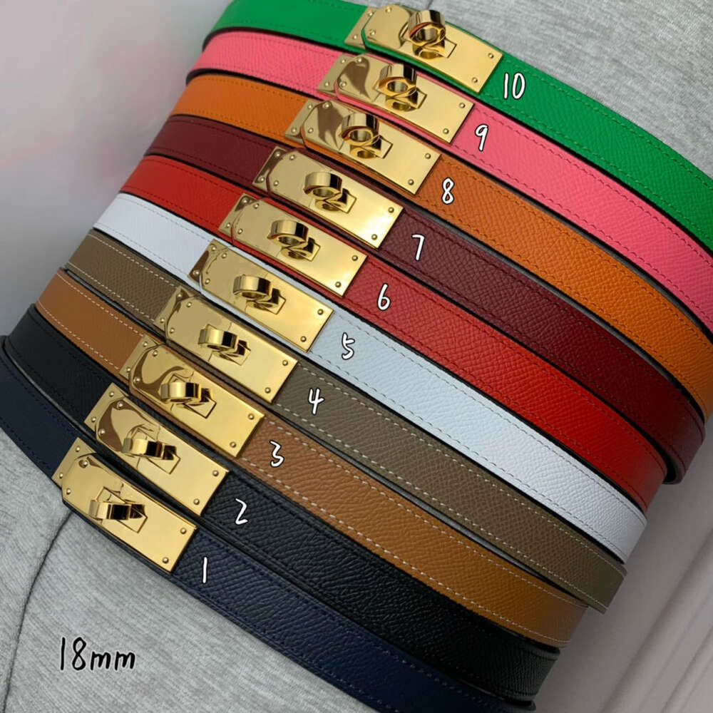 Luxury Designer Belts Women Genuine Leather Thin Belt Lock Catch With Ladies Dress Jeans Small Suit Decorative Belts Width 1.8Cm Waistband Top Quality