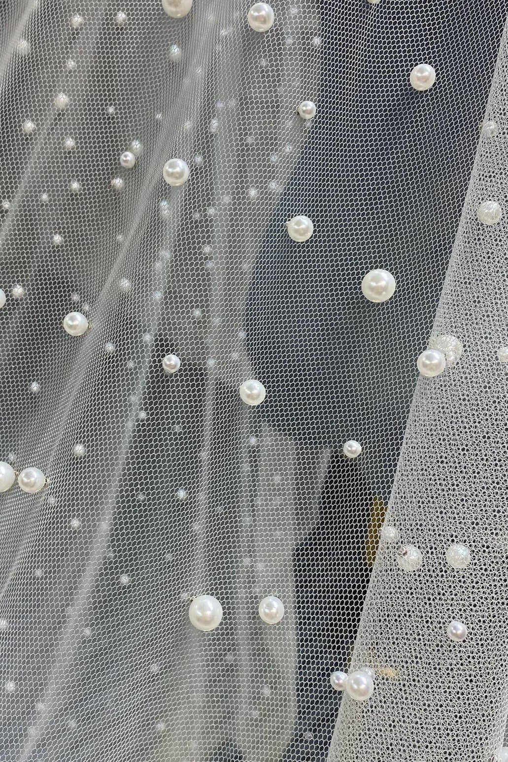 Long Bridal Veil 1 Tier Wedding Veil with Comb White Ivory Cathedral Pearls Beadeds Scalloped for Bride Accessories 300cm
