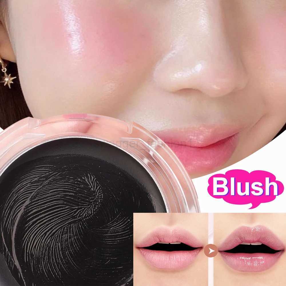 Velvety Temperature-Changing Blush Black Natural Long-lasting Blendable Contouring Blush Cream for Cheeks and Lips Tint MakeupB240722