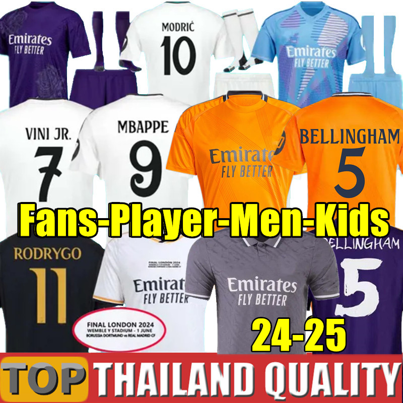 25 26 MBAPPE 10 BELLINGHAM VINI JR soccer jerseys 4TH valverde 2025 2026 football shirt A.CARRERAS Camisetas HUIJSEN men kids kit goalkeeper