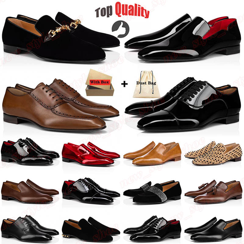 2024 top designer red bottoms men dress shoe christain loubotin christianss loubutine louboutin loubutin low cut loafers sneaker leather vi
