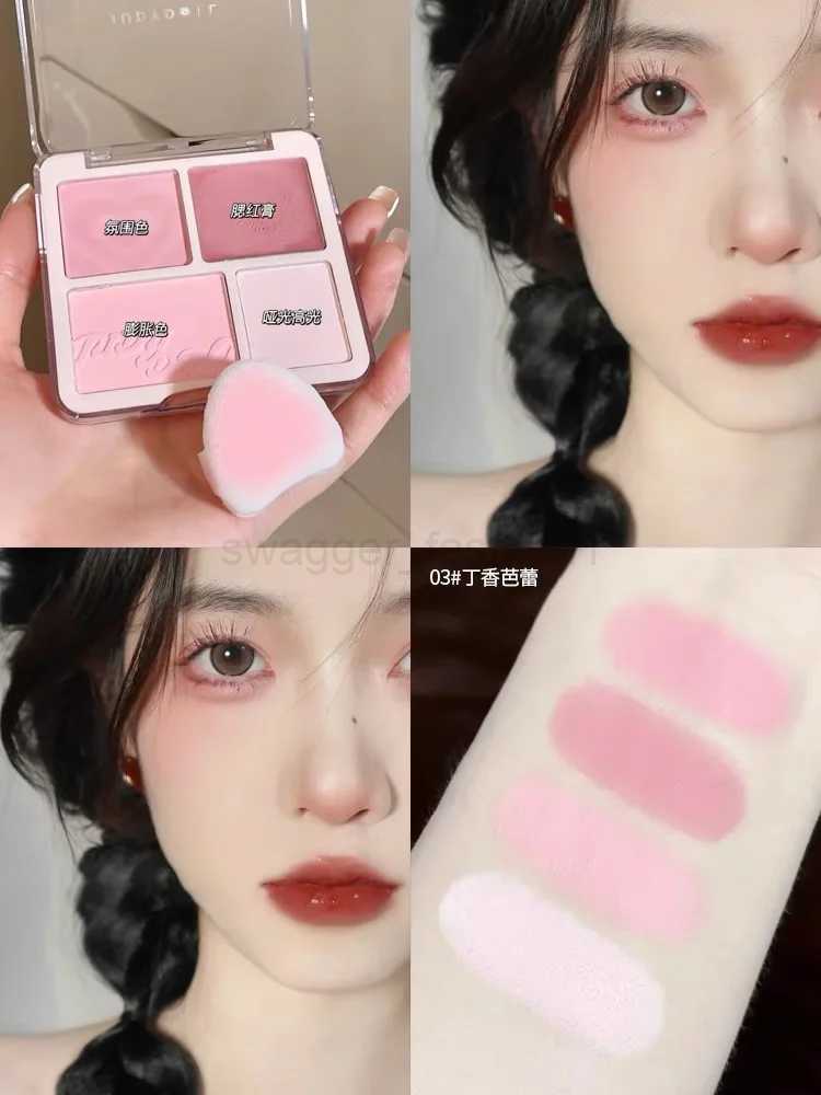 Judydoll 4 Color Blush Palette Expanding Color Matte Brightening Blush Cream Powder Blush MudB240722