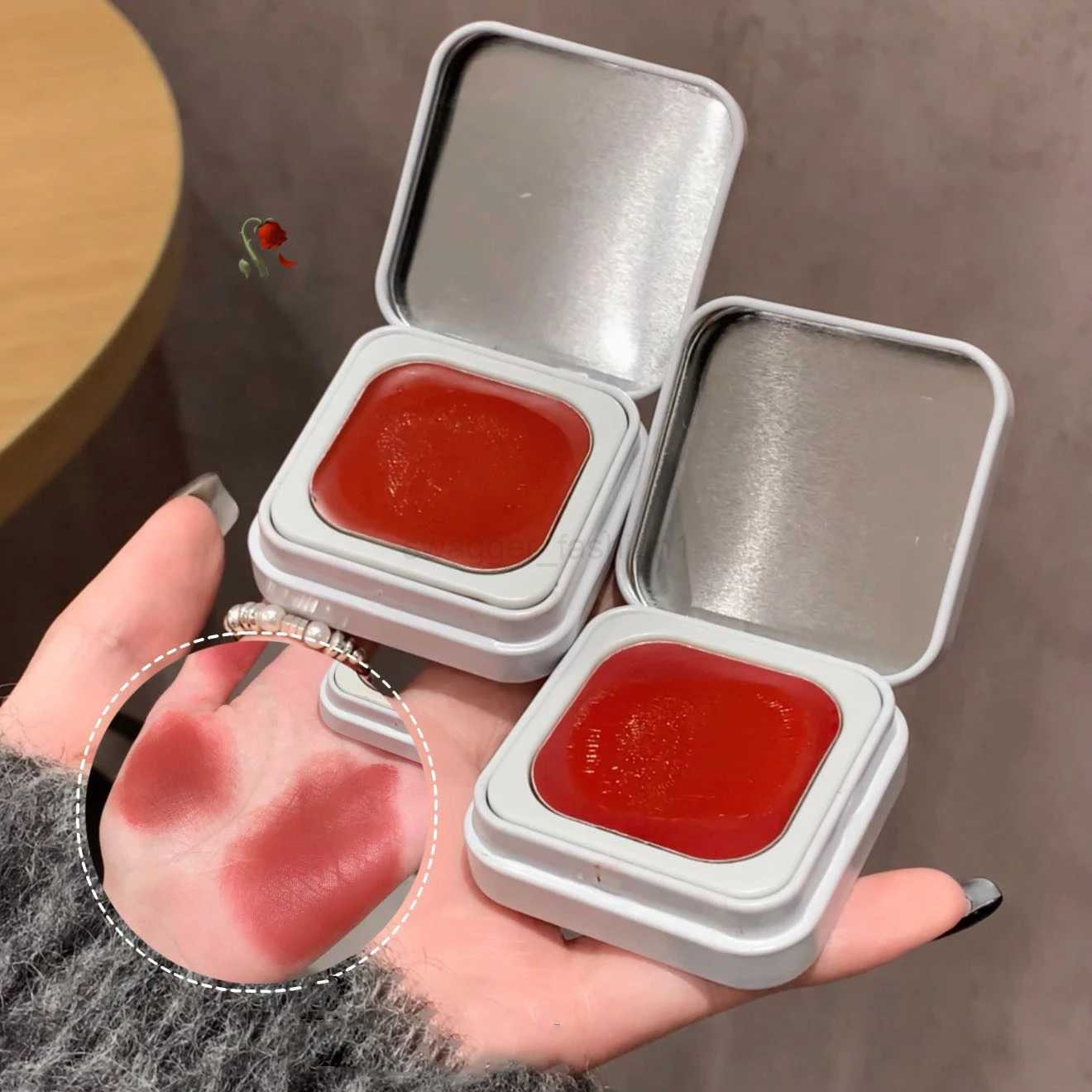 Cherry Blush Mud Mousse Blush Lipstick Multi-purpose Velvet Matte Lip Mud Maquillaje Rose Red Cheek Lip Tint Blusher Peach RougeB240722