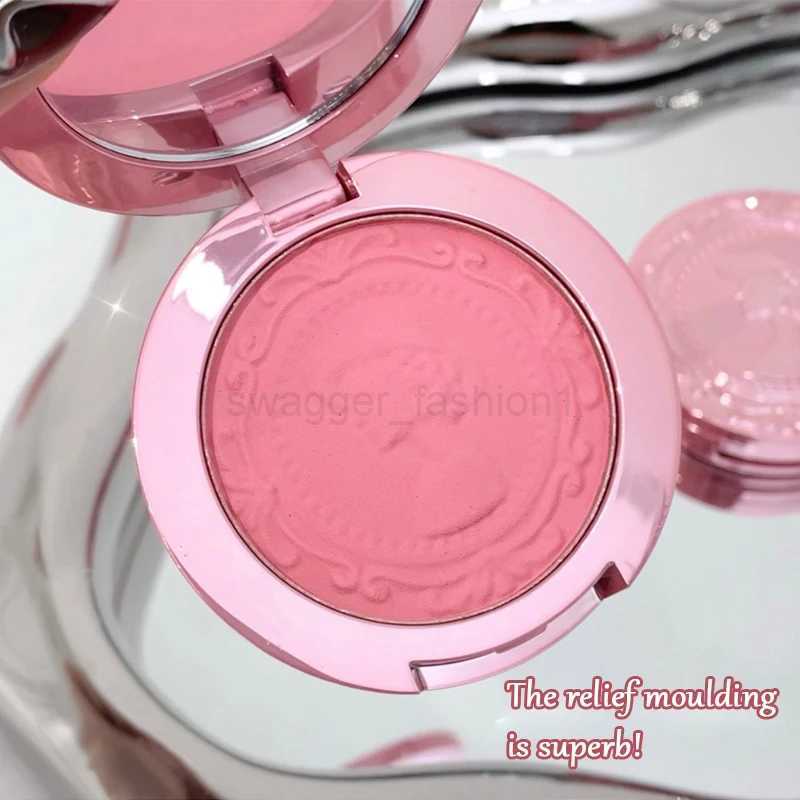Embossed Blusher Matte Monochrome Natural Makeup Facial Cheek Contour Peach Blush Palette Powder Cosmetics Brightening RougeB240722