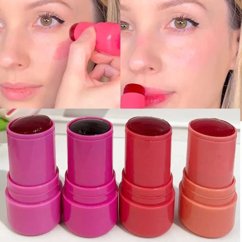 2 in 1 Juice Jelly Cheek B Moisturizing Rouge Cheek Ber Lipstick Stick Lasting Watery Brighten Facial Contouring MakeupXJ241225