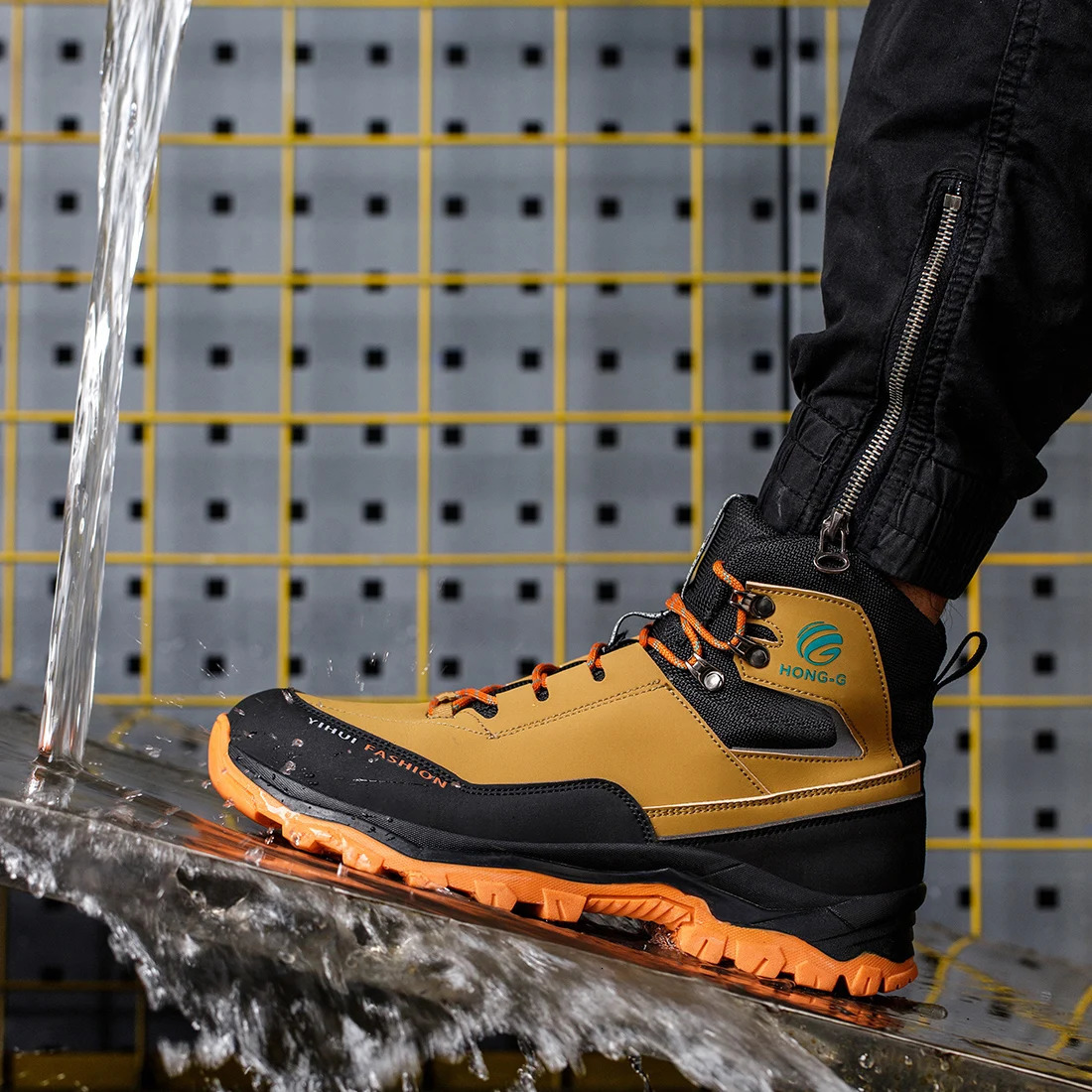 High Top Work Safety Shoes Men Safety Boots Anti-smash Anti-stab Work Shoes Sneakers Steel Toe Shoes Male Work Boot Indestructib 240718