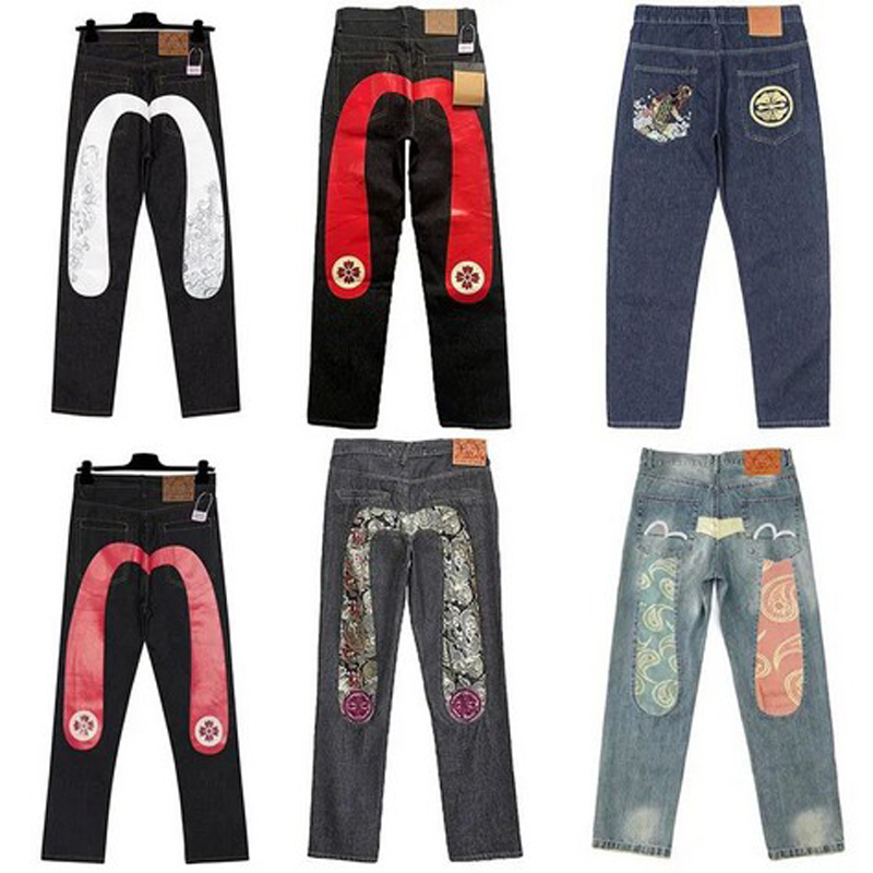 Designer Mens Jeans 2024 New M Fashion Design Printed Womens Bottoms Casual Pants Washed Hip Hop Style Straight Trousers
