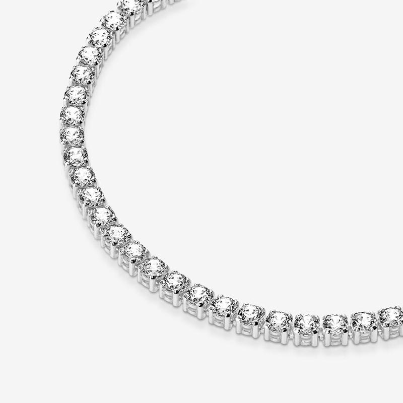 Sparkling Tennis Bracelet 925 Sterling Silver Diamond Bracelet For Women Wedding Jewelry Girlfriend Gift Gold bracelet with Retail Box Set Z250910