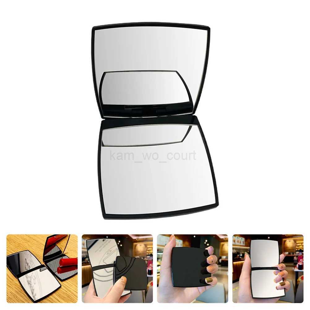 Double Sided Makeup Mirror Compact Handheld Travel Vanity Simple Stylish Pocket Small Abs PortableM240722