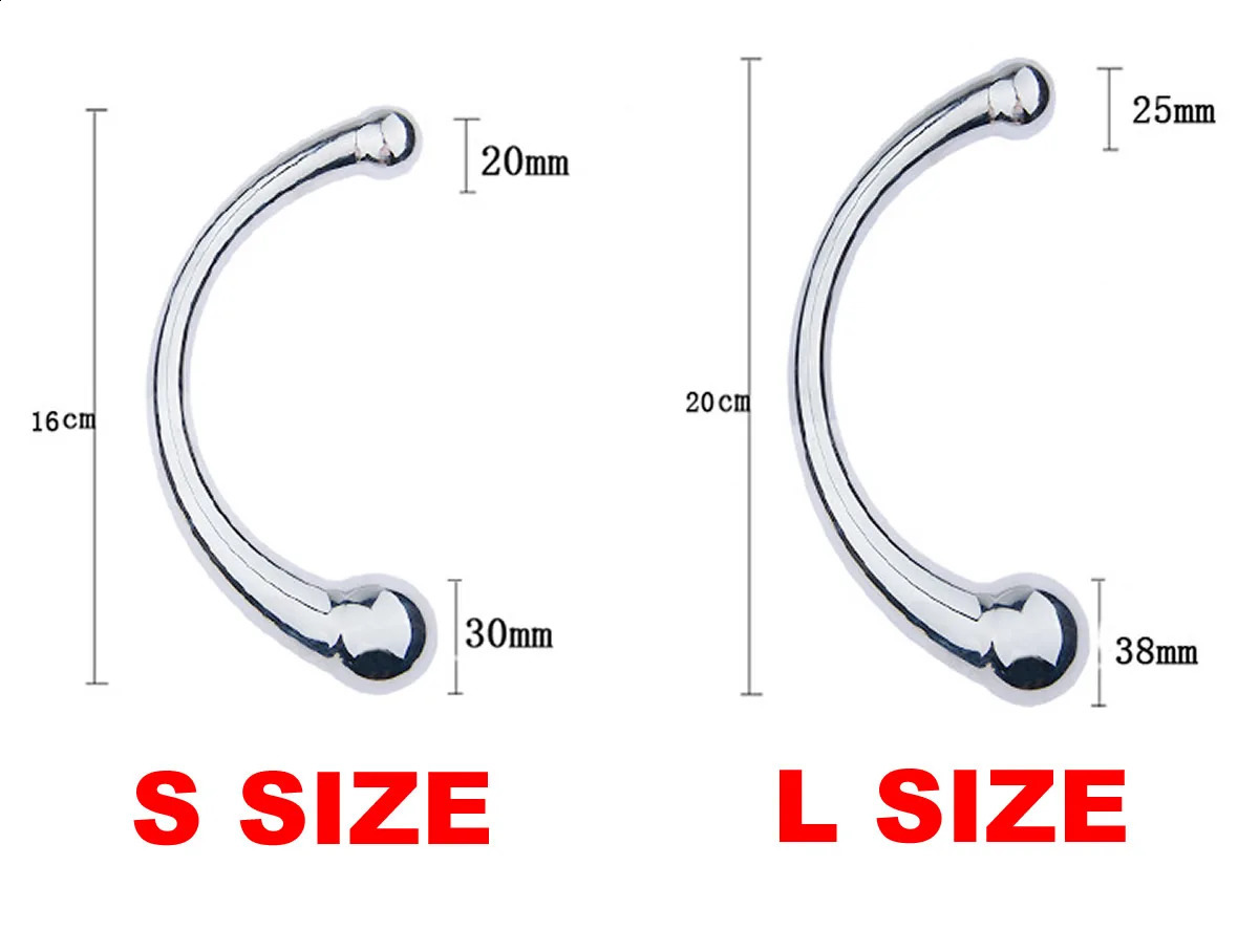 Anal Plug Dildo Stainless Steel G Spot Wand Massage Stick Pure Metal Penis GSpot Stimulator Sex Toy for Women Men 240711