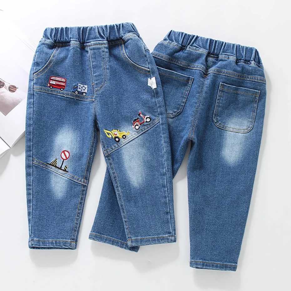 Jeans Toddler Boy Jeans Embroidery Pattern Jeans Boy Casual Style Jeans Kid Spring Autumn Childrens Clothing