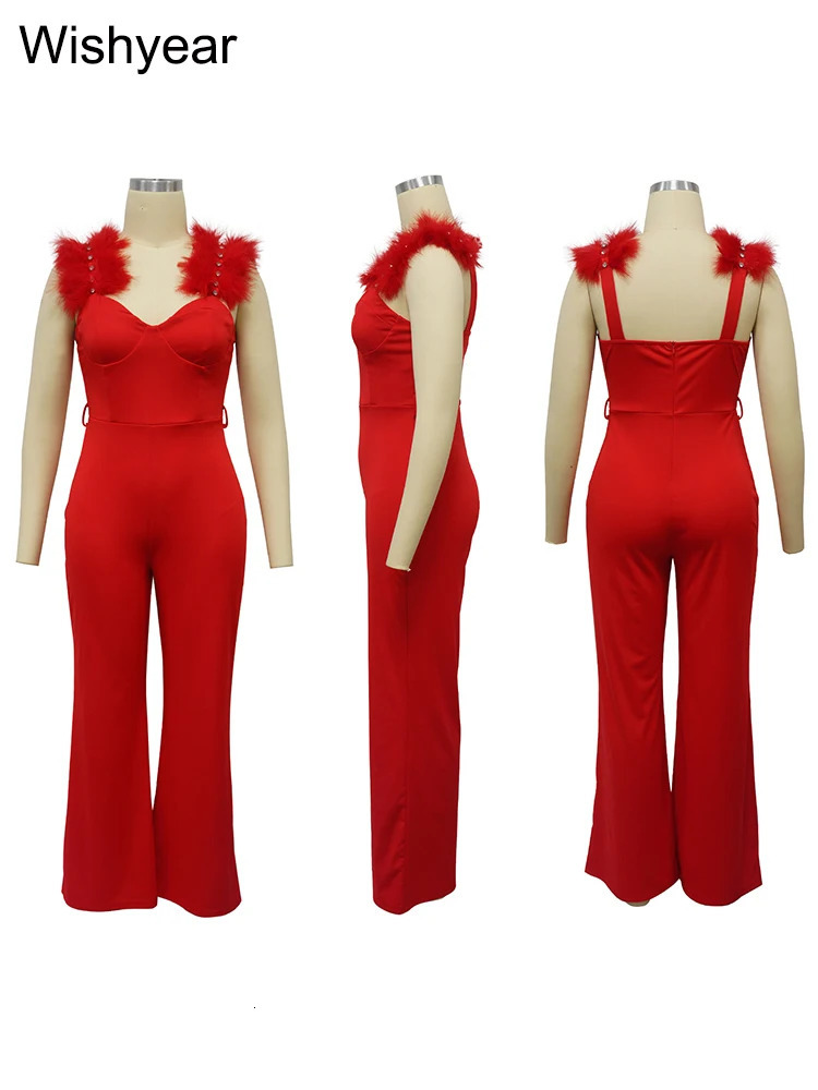 year Elegant Ostrich Shoulder Sweetheart Collar with Belt Sexy Party Club Jumpsuit Women One Piece Suit Birthday Playsuits 240715