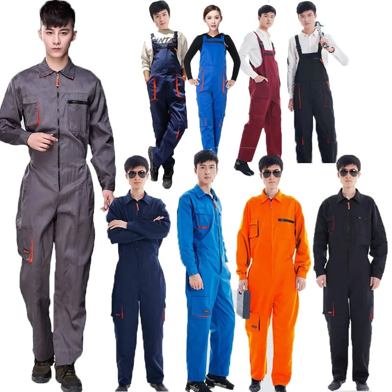 Work Overalls Uniform Men Working Coverall Welding Suit Car Repairman Suit Workshop Mechanic Work Clothes Work Jumpsuit Dungaree 240716