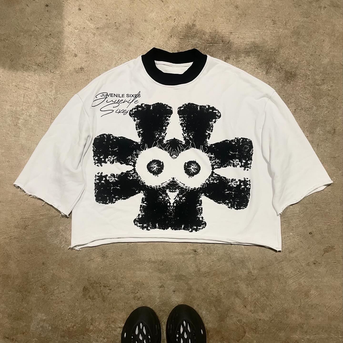 Y2k Cropped T Shirts For Mens Designer Harajuku Gothic Style Streetwear T Shirt High Street Punk Hip Hop Crop Top Tops Rapper Clothes Funny Printed Graphic Tee 7B8