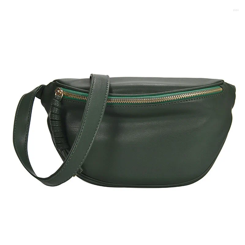 Shoulder Bags Fashion Women Waist Bag Fanny Pack Large Capacity Crossbody Chest Banana Leather Ladies Belt cdda 4