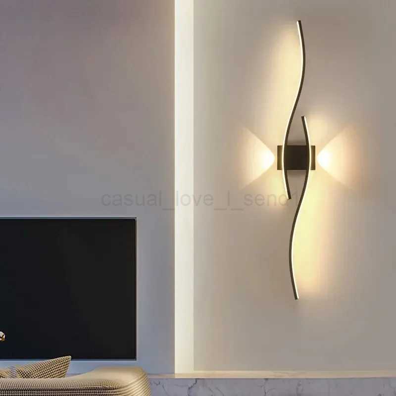 Modern Simple Wall Lamp Aluminum LED Living Room Wall Lamp Home Decoration TV Wall Bedroom Living Room LightingCL240722