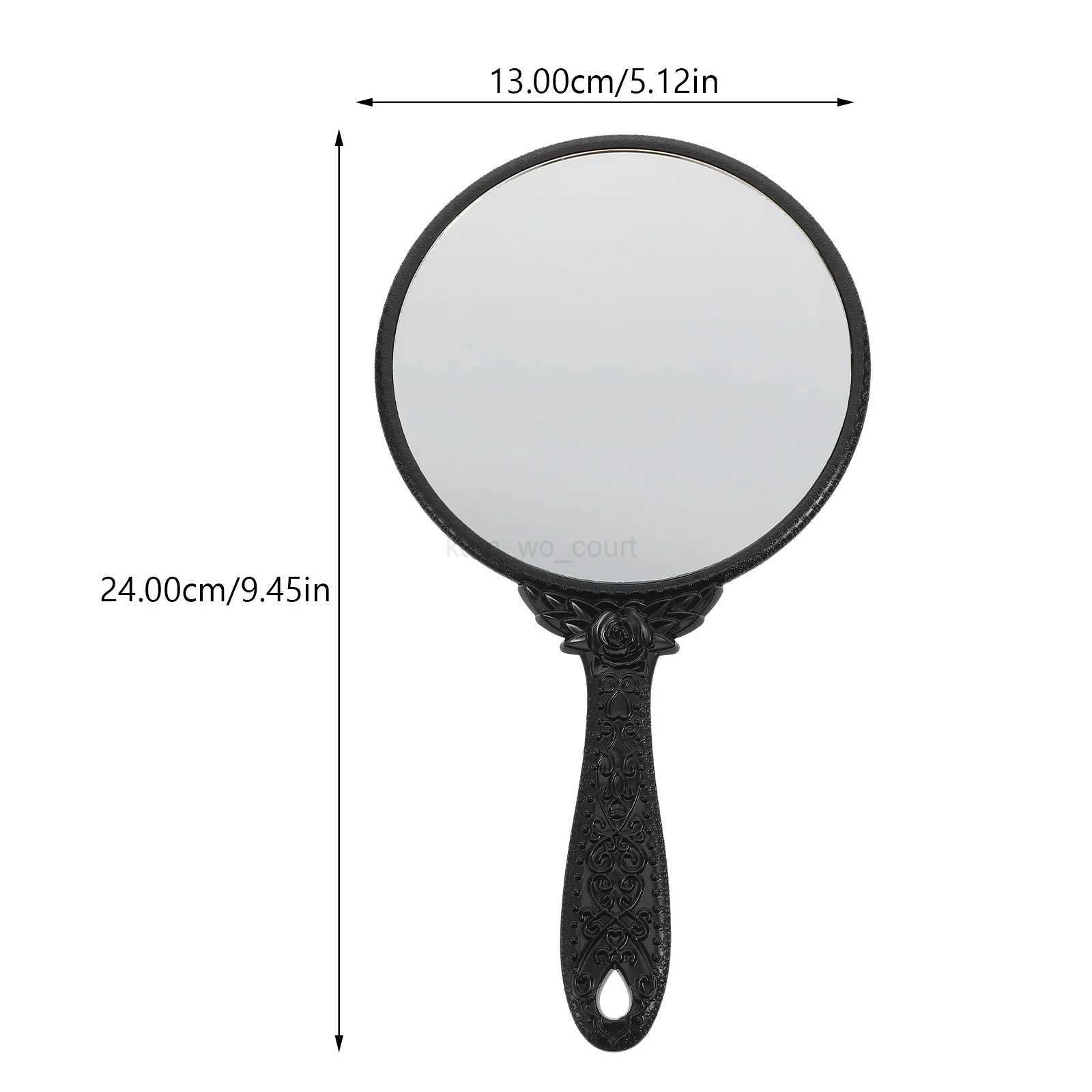 Travel Vanity Makeup Mirror with Handle Handheld Beauty Dressing Table Vintage Practical WomensM240722