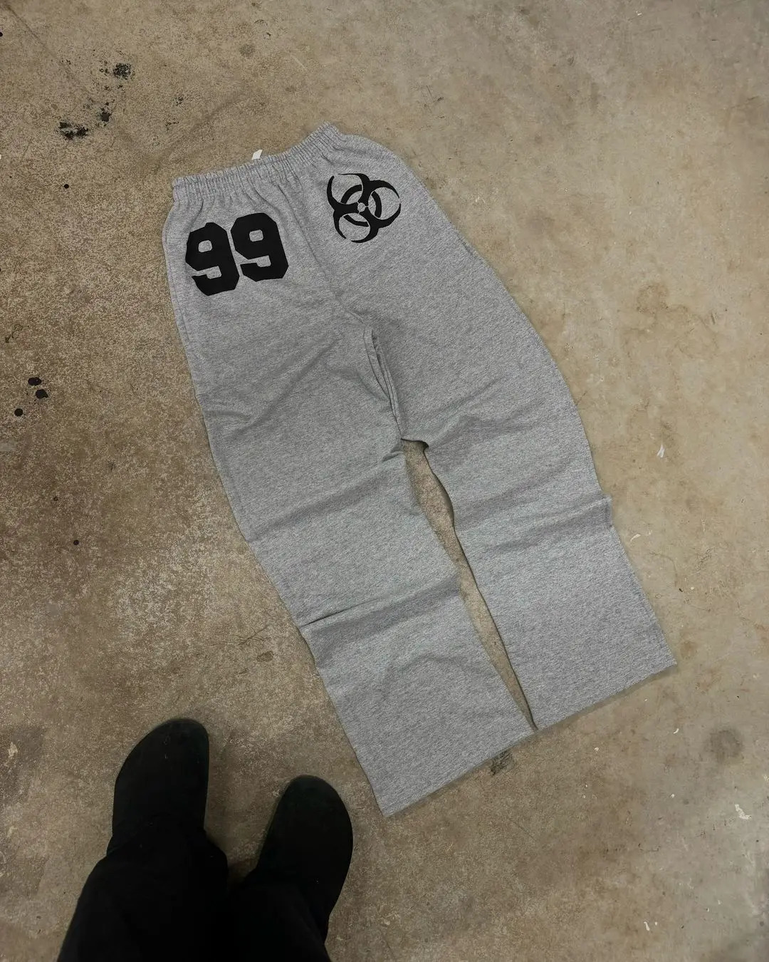 Y2K 99 Black Hip Hop Pants Mens Harajuku Loose Casual Sweatpants in Elastic Waist Drawstring Letter Jogging Pants 240716