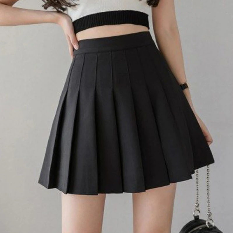 Korean Skirt Short High Waist Sexy Mini Skirts For Ladies Pleated Kawaii Female 250110
