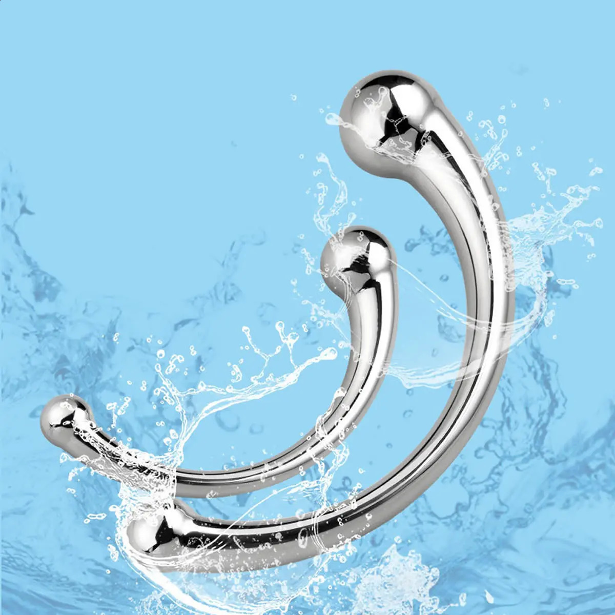 Anal Plug Dildo Stainless Steel G Spot Wand Massage Stick Pure Metal Penis GSpot Stimulator Sex Toy for Women Men 240711