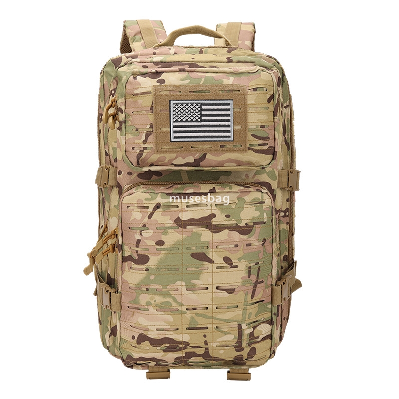 New Oxford cloth material large capacity 45L new 3P tactical backpack laser punching tactical camping camping backpack