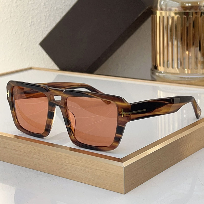 Fashion designer square acetate sunglasses TF1153 Mens Womens sunglasses UV400 protective Mens square sunglasses Womens casual brand vacation sunglasses