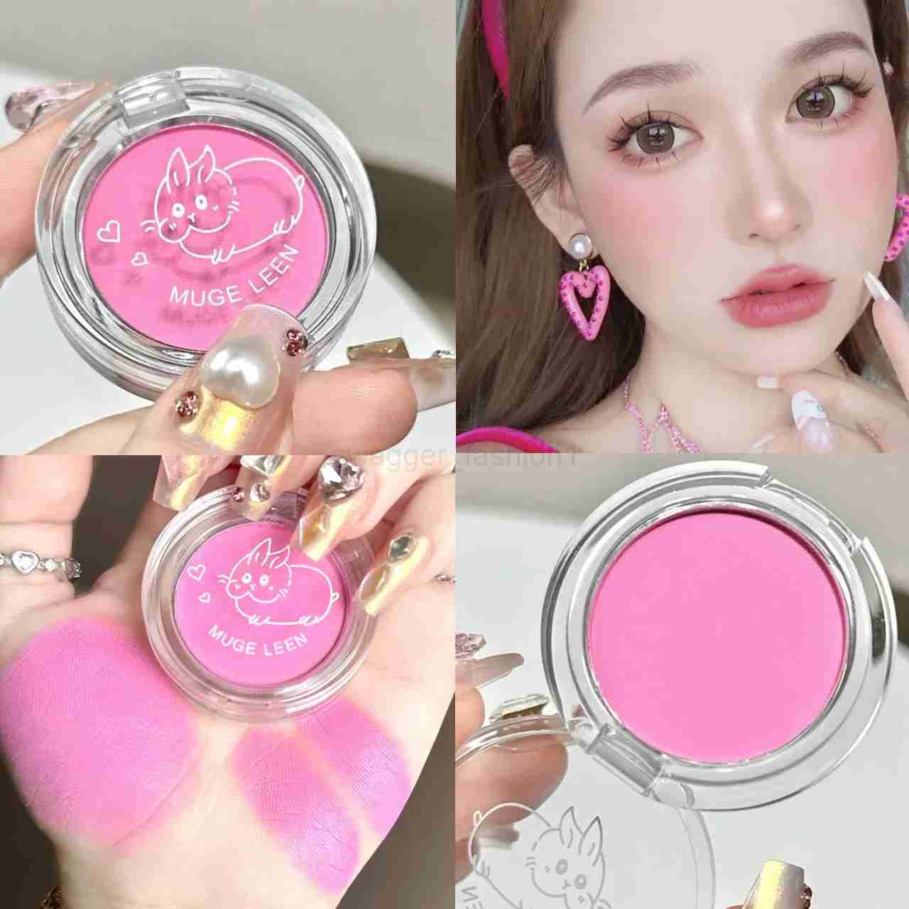 Face Blusher Matte Natural Cheek Tint Brighten Face Waterproof Face Contouring Cosmetics Blush Powder Soft Female Makeup 1pcsB240722