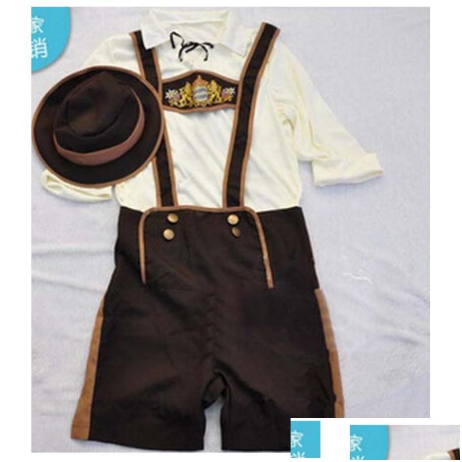 Theme Costume Theme Costume Oktoberfest Lederhosen Bavarian Octoberfest German Festival Beer Halloween For Men Costumes Plus Size M L Otmwi