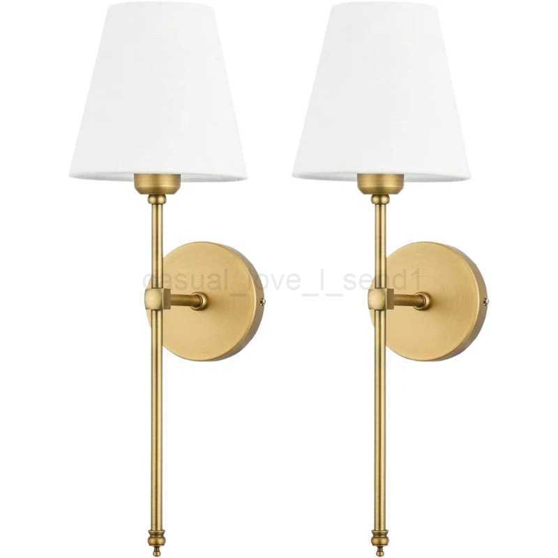 Modern American Led Wall Lamp for Decor Bathroom Mirror Light Bedroom Corridor Stairs Cloth Lampshade Wall Sconce Room DecorCL240722