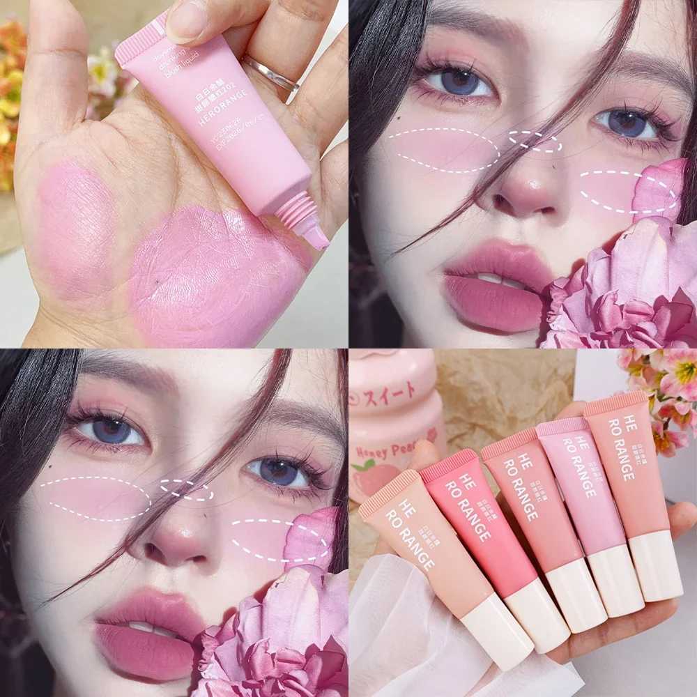 Moisturizing Liquid B Waterproof Lasting Color Rendering Natural Brightening Cheek Rouge Cream Velvet Facial B CosmeticsXJ241225