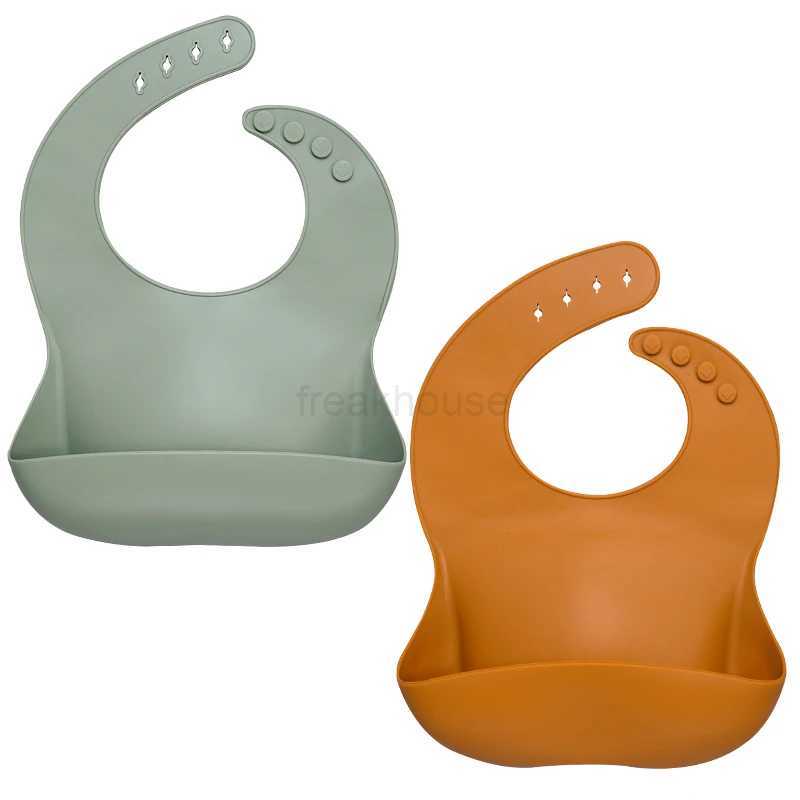 Fashionable Silicon Breastplate Baby Bib Waterproof Solid Infant Bandana Bibs Newborn Feeding Burp Cloth Drooling Scarf DropshipCL240722