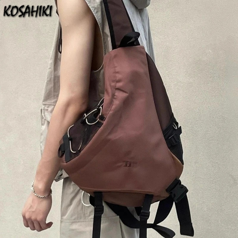 Japanese Casual All Match Women Handbags Streetwear Vintage Y2k Aesthetic Shoulder Bag Fashion Ins Trendy Grunge Crossbody Bags 240722