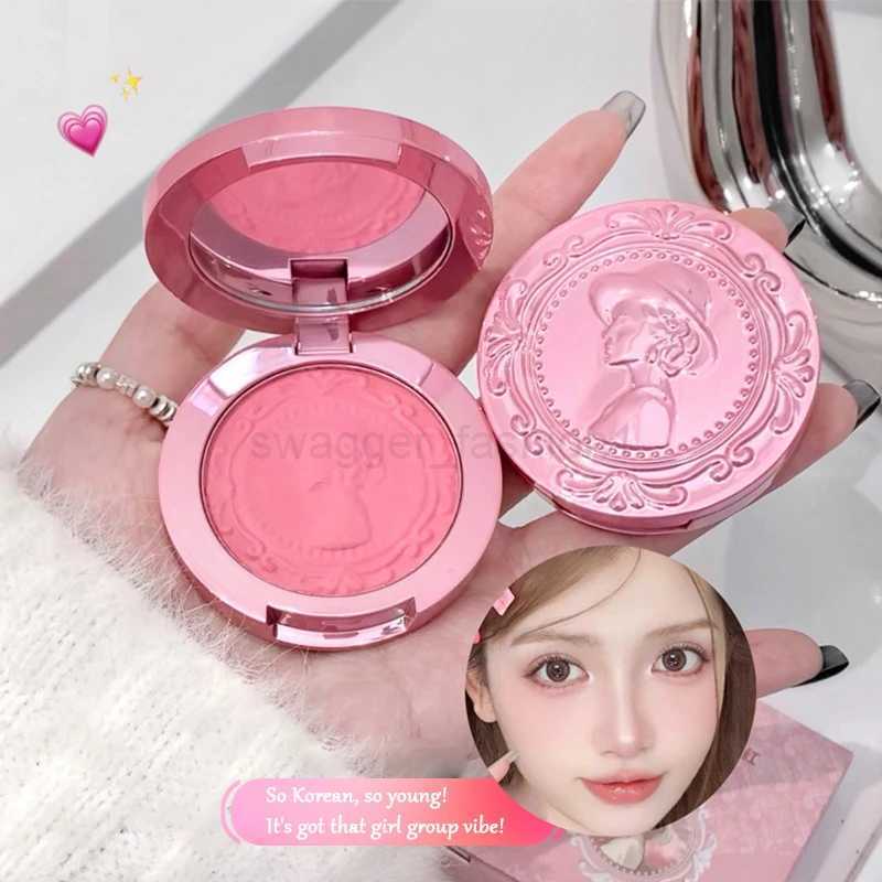 Embossed Blusher Matte Monochrome Natural Makeup Facial Cheek Contour Peach Blush Palette Powder Cosmetics Brightening RougeB240722