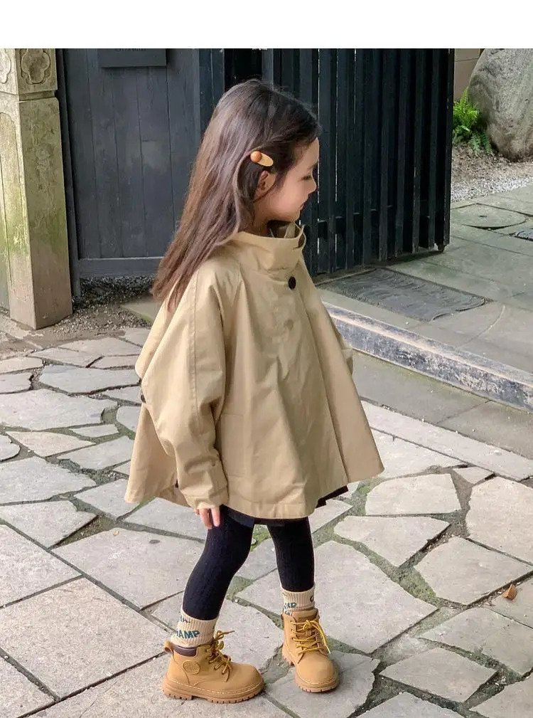 Baby Girls Jackets Trench Coats Spring Autumn Clothing Kids Children Casual Clothes Windbreak Out Garment Overwear 240711