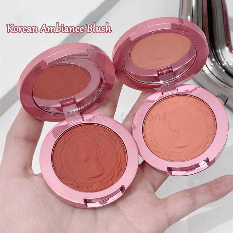 Embossed Blusher Matte Monochrome Natural Makeup Facial Cheek Contour Peach Blush Palette Powder Cosmetics Brightening RougeB240722