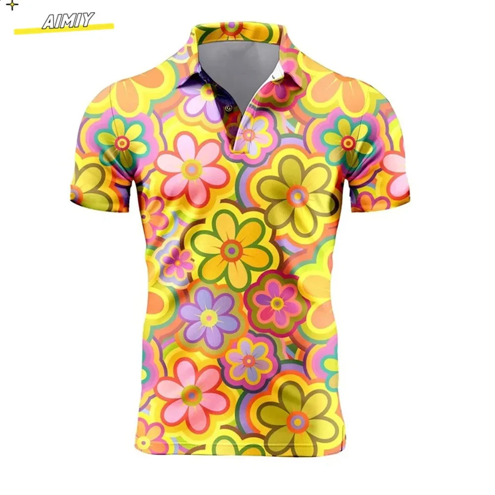 Summer Casual T-shirts Mens Short Sleeve Polo Shirts Lapel Button Work Clothing Shirts Quick Dry Tee Sports Golf T-shirt 240722 - view 4