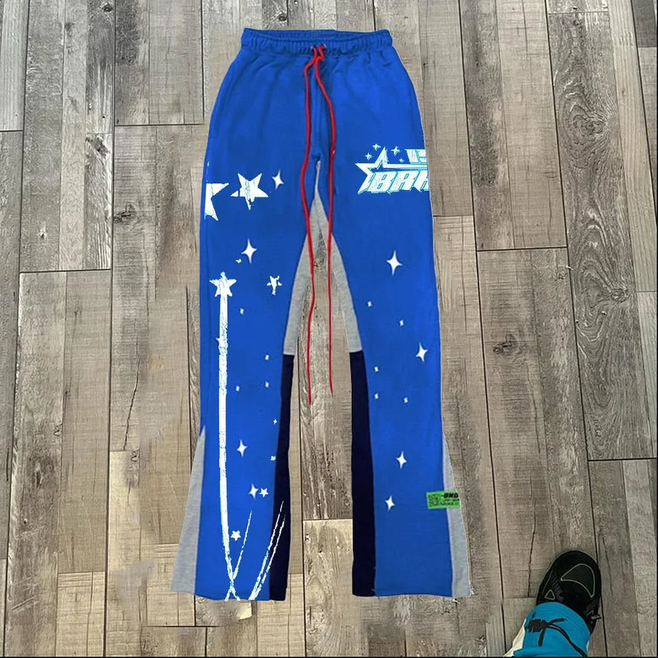 Y2k Pants Men Loose 3D Print Trousers Casual Sweatpants Mid Waist Sporty Female Clothes Streetwear Hip Hop Vintage Flared Pants 240802