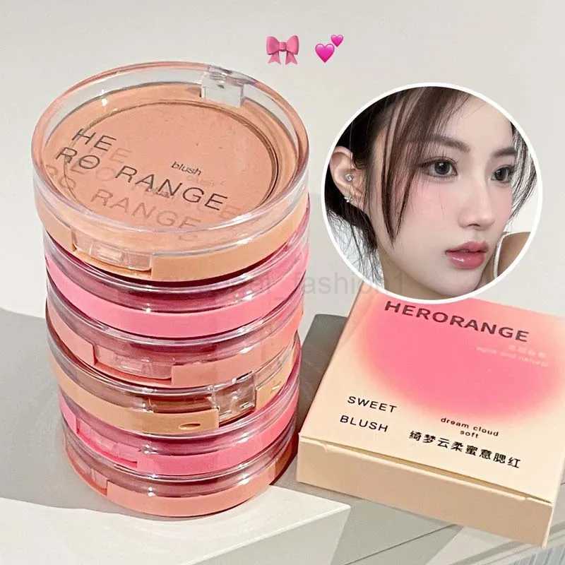 Milk Pink Powder Blush Contour Silky Smooth Blusher Nude Apricot Natural Brighten Skin Tone Makeup Tint Blush Cream CosmeticsB240722