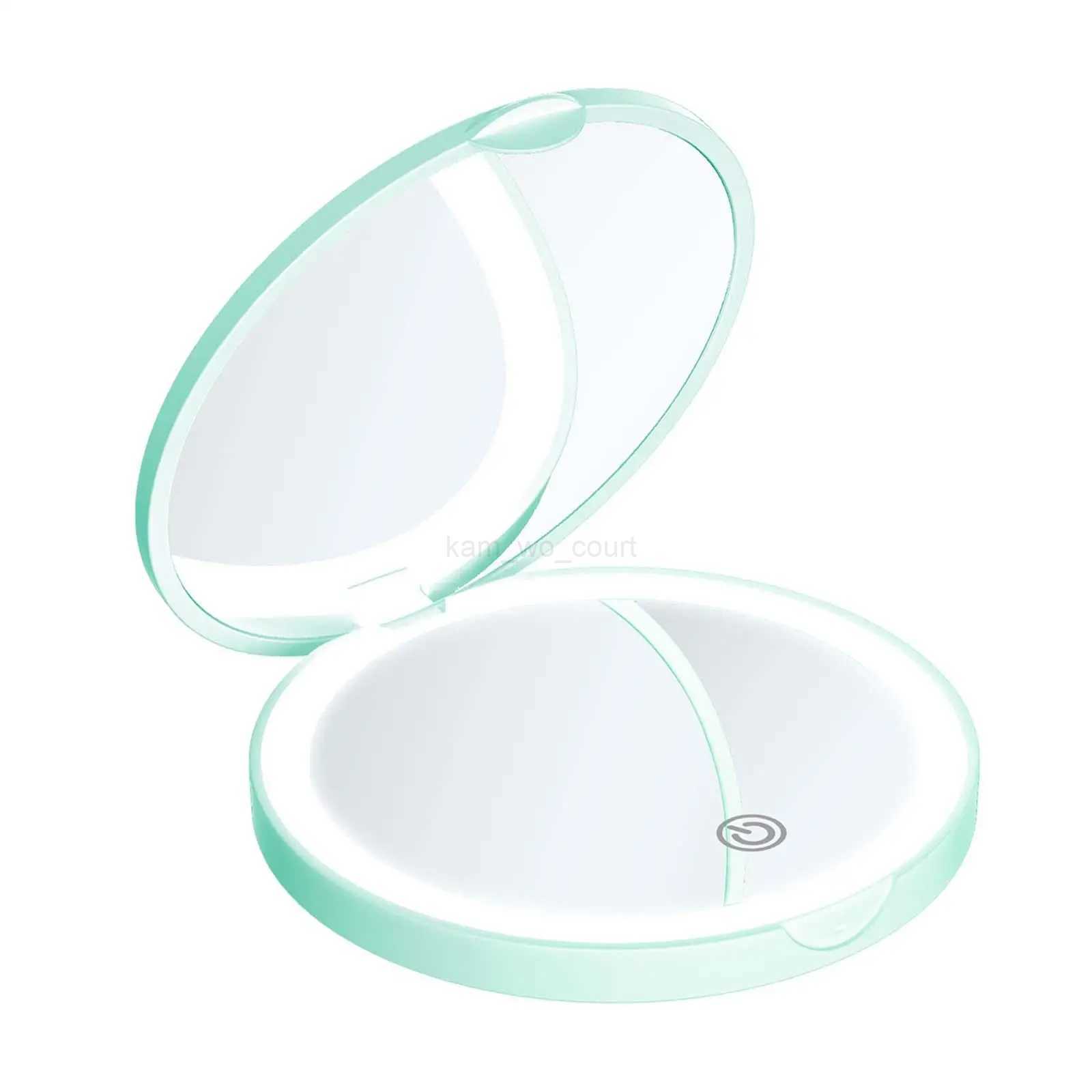 Lighted Travel Mirror 2x Magnification with Light Folding LED Compact Mirror for Travel Pocket Purse Women Girls ValentineS DayM240722 - view 6