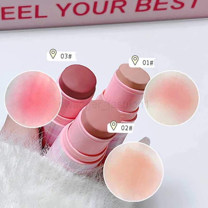 Creamy Peach Blusher Stick Waterproof Low Saturation Cute Strawberry Milk Blush Natural Matte Rubor Korean Dupes Women MakeupB240722